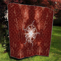 New Zealand Matariki Pohutukawa Quilt Maori Moko Red Galaxy