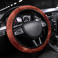 New Zealand Matariki Pohutukawa Steering Wheel Cover Maori Moko Red Galaxy LT05 Universal Fit Red - Polynesian Pride