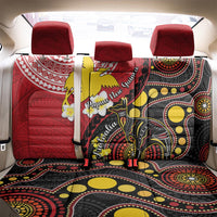 Papua New Guinea And Australia Aboriginal Back Car Seat Cover Bird Of Paradise And Kangaroo Together LT05 - Polynesian Pride
