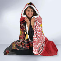 Papua New Guinea And Australia Aboriginal Hooded Blanket Bird Of Paradise And Kangaroo Together LT05 - Polynesian Pride