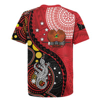 Papua New Guinea And Australia Aboriginal Rugby Jersey Bird Of Paradise And Kangaroo Together LT05 - Polynesian Pride