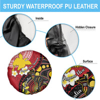 Papua New Guinea And Australia Aboriginal Spare Tire Cover Bird Of Paradise And Kangaroo Together LT05 - Polynesian Pride