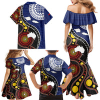 Samoa And Australia Together Family Matching Mermaid Dress and Hawaiian Shirt Aboriginal Mix Polynesian LT05 - Polynesian Pride
