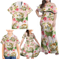 Hawaii Guinea Hula Pig Family Matching Off Shoulder Maxi Dress and Hawaiian Shirt Funny Tropical Style LT05 - Polynesian Pride