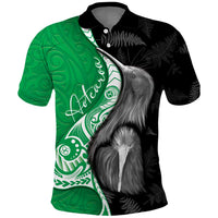 New Zealand Aotearoa Polo Shirt Kiwi Fern Maori Pattern Green Version