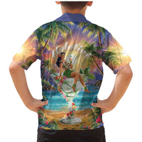 Aloha Hawaii Family Matching Mermaid Dress and Hawaiian Shirt Hula Martini Tropical Vibes LT05 - Polynesian Pride