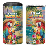 Hawaii Parrot 4 in 1 Can Cooler Tumbler Im Not Waiting Till 5 Oclock