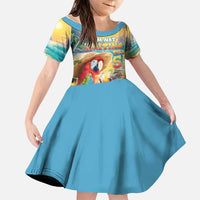 Hawaii Parrot Family Matching Puletasi and Hawaiian Shirt Im Not Waiting Till 5 Oclock LT05 Daughter's Dress Colorful - Polynesian Pride