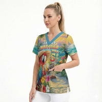 Hawaii Parrot Scrub Top Im Not Waiting Till 5 Oclock