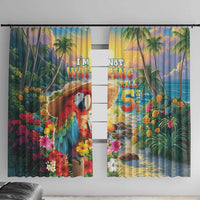 Hawaii Parrot Window Curtain Im Not Waiting Till 5 Oclock