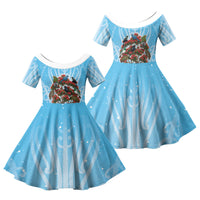 New Zealand Birds Christmas Family Matching Mermaid Dress and Hawaiian Shirt Pohutukawa Xmas Tree