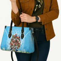 New Zealand Birds Christmas Leather Bag Pohutukawa Xmas Tree