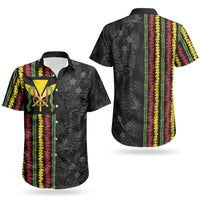Hawaii Lei Kanaka Maoli Flag Couples Matching Short Sleeve Bodycon Dress and Hawaiian Shirt Tropical Vibes