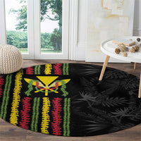 Hawaii Lei Kanaka Maoli Flag Round Carpet Tropical Vibes