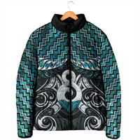 New Zealand Maori Padded Jacket Poutama Pikorua - Single Twist Paua Shell LT05 - Polynesian Pride