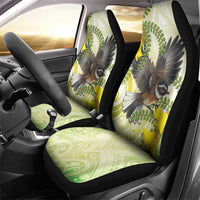 New Zealand Piwakawaka Fantail Bird Car Seat Cover With Kowhai Flowers LT05 - Polynesian Pride
