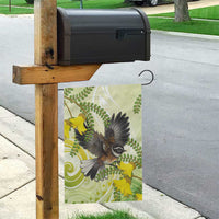 New Zealand Piwakawaka Fantail Bird Garden Flag With Kowhai Flowers LT05 - Polynesian Pride