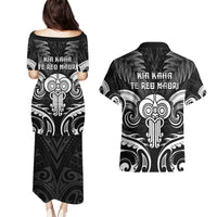 New Zealand Te Reo Maori Couples Matching Puletasi and Hawaiian Shirt Korero Maori Ai Au LT05 - Polynesian Pride