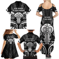 New Zealand Te Reo Maori Family Matching Summer Maxi Dress and Hawaiian Shirt Korero Maori Ai Au LT05 - Polynesian Pride