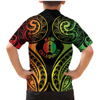 New Caledonia Day Family Matching Mermaid Dress and Hawaiian Shirt Polynesian Curves Reggae Color LT05 - Polynesian Pride