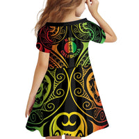 New Caledonia Day Family Matching Puletasi and Hawaiian Shirt Polynesian Curves Reggae Color LT05 - Polynesian Pride