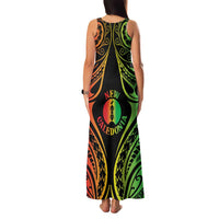 New Caledonia Day Family Matching Tank Maxi Dress and Hawaiian Shirt Polynesian Curves Reggae Color LT05 - Polynesian Pride