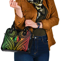 New Caledonia Day Shoulder Handbag Polynesian Curves Reggae Color - Polynesian Pride