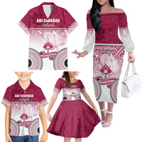 Adi Cakobau School Family Matching Off Shoulder Long Sleeve Dress and Hawaiian Shirt 75th Anniversary LT05 - Polynesian Pride