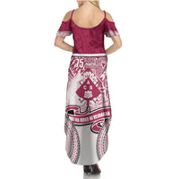 Adi Cakobau School Family Matching Summer Maxi Dress and Hawaiian Shirt 75th Anniversary LT05 - Polynesian Pride
