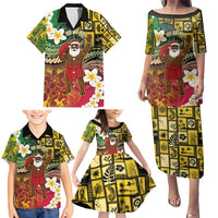 Vanuatu Christmas Family Matching Puletasi and Hawaiian Shirt Ni-Van Santa Retro Style LT05 - Polynesian Pride
