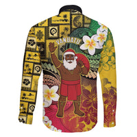 Vanuatu Christmas Family Matching Tank Maxi Dress and Hawaiian Shirt Ni-Van Santa Retro Style LT05 - Polynesian Pride