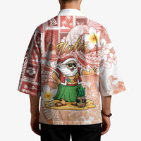 Hawaii Mele Kalikimaka Kimono Hula Santa Retro Style Red - Polynesian Pride