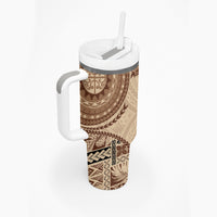 Samoa Siapo Pattern Simple Style Tumbler With Handle