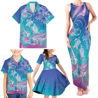 Polynesia Sea Turtle Couple Family Matching Tank Maxi Dress and Hawaiian Shirt Love Is Life LT05 - Polynesian Pride
