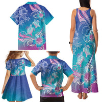 Polynesia Sea Turtle Couple Family Matching Tank Maxi Dress and Hawaiian Shirt Love Is Life LT05 - Polynesian Pride