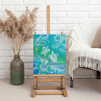 Polynesia Sea Turtle Couple Canvas Wall Art I Am Turtley In Love With You