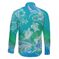 Polynesia Sea Turtle Couple Family Matching Summer Maxi Dress and Hawaiian Shirt I Am Turtley In Love With You LT05 - Polynesian Pride