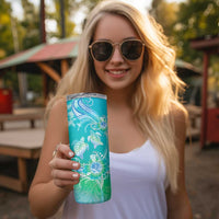 Polynesia Sea Turtle Couple Skinny Tumbler I Am Turtley In Love With You LT05 - Polynesian Pride