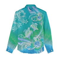 Polynesia Sea Turtle Couple Women Casual Shirt I Am Turtley In Love With You LT05 - Polynesian Pride