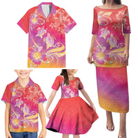 Polynesia Sea Turtle Couple Family Matching Puletasi and Hawaiian Shirt One Soul One Love LT05 - Polynesian Pride