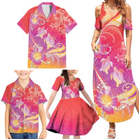 Polynesia Sea Turtle Couple Family Matching Summer Maxi Dress and Hawaiian Shirt One Soul One Love LT05 - Polynesian Pride