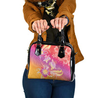 Polynesia Sea Turtle Couple Shoulder Handbag One Soul One Love