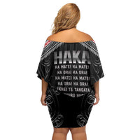 New Zealand Aotearoa Family Matching Off Shoulder Short Dress and Hawaiian Shirt Traditional Kapa Haka LT05 - Polynesian Pride