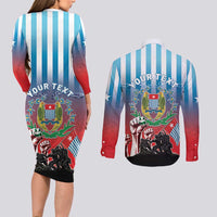 Personalised Free West Papua Couples Matching Long Sleeve Bodycon Dress and Long Sleeve Button Shirt One People One Soul Unique Style LT05 - Polynesian Pride