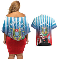 Personalised Free West Papua Couples Matching Off Shoulder Short Dress and Hawaiian Shirt One People One Soul Unique Style LT05 - Polynesian Pride