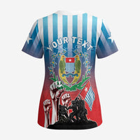 Personalised Free West Papua Scrub Top One People One Soul Unique Style - Polynesian Pride