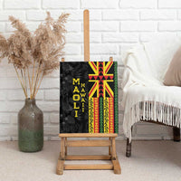 Hawaii Maoli Spirit Canvas Wall Art Kakau Pattern With Flower Lei - Polynesian Pride