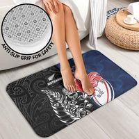 France And New Zealand Rugby Bathroom Set Les Bleus Rooster With Maori Tiki LT05 - Polynesian Pride