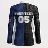 France And New Zealand Rugby Custom Blazer Les Bleus Rooster With Maori Tiki LT05 - Polynesian Pride