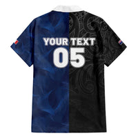 France And New Zealand Rugby Custom Family Matching Long Sleeve Bodycon Dress and Hawaiian Shirt Les Bleus Rooster With Maori Tiki LT05 - Polynesian Pride